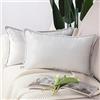 Madizz 2 Pezzi Federe in Velluto Copricuscini Morbido Decorativo Fodere per Cuscino Lusso Stile per Divano Camera da Letto Bianco Grigio Rettangolare 30x50 cm