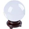 Longwin, Sfera di cristallo K9 da 150 mm di diametro, accessorio fotografico trasparente con supporto rotante rosso in legno e scatola di imballaggio