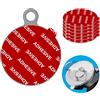 Anteel - Kit di Ricambio Adesivo per Cruscotto, 6 Pezzi, 80mm, Cerchi, Resistenti al Calore, Adesivi Bifacciali per Ventosa, Supporto per Telefono e Parabrezza