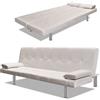 Tecno Arredo 3 Divano Letto con 2 Cuscini Similpelle Regolabile