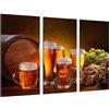 Cuadros Cámara Quadro Su Legno, Birrificio, birra bionda e pane tostato, 97 x 62cm, Stampa in qualita fotografica. Ref. 26449