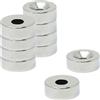 FIRST4MAGNETS Magnete Neodimio Per Arti, Mestieri, Produzione Di Modelli, Fai -Da -Te, Hobby, Ufficio E Casa - 12mm Dia x 4mm Di Spessore x 4,2mm C/Lavello - 2,5kg Di Tiro - Pacchetto Di 10