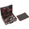 GEDORE set universale ALLROUND rosso in valigetta di alluminio, 138 pezzi, attrezzi con cricchetto reversibile, SW 8mm - 24mm [R46007138]