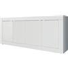 Web Convenienza Madia con 4 Ante Made in Italy - Credenza Contenitore Collezione Basic per Soggiorno Cucina Ingresso Sala da Pranzo Mobile Design moderno originale Bianco Laccato Lucido