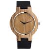 MICGIGI Orologio al quarzo unisex in legno di bambù con albero della vita, cinturino in vera pelle naturale