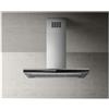 Elica Cappa Aspirante Isola Sospesa Elica Adéle Island Acciaio Inox Vetro Nero IS BLIX/A/90 X 60 - PRF0167313