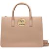 Love Moschino Borsa Pu Nude, BORSA A SPALLA Donna, Rosa Carne, 23x32x12