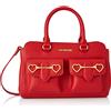 Love Moschino Borsa Pu Rosso, BORSA A SPALLA Donna, Blu Denim, 17x32x14