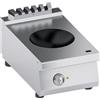 Ristoattrezzature Cucina elettrica wok 1 piastra ad induzione da banco 5 Kw 40x70x25h cm