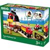 BRIO World - Set Ferrovia della Fattoria, Set Costruzioni Trenino in Legno da 20 Pezzi, Giocattolo per Bambino e Bambina 3+ Anni