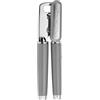 KitchenAid Apriscatole multifunzione classico e apribottiglie, facile da usare, ruota di taglio affilata in acciaio inossidabile, manici ergonomici morbidi, grigio