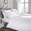 Appletree 200TC - Set Copripiumino, 100% Cotone, per Letto Matrimoniale, Colore: Bianco/Argento