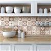 Ambiance Sticker Adesivi Autoadesivi, Decorazioni Murali, Adesivi per Piastrelle per Bagno e Cucina Cementine Azulejos Aniolo - 24 Piastrelle Adesive 10 x 10 cm