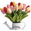 Bodosac - Tulipani artificiali multicolore, in lattice, realistici al tatto, per bouquet fai da te, matrimoni, matrimoni, baby shower, decorazioni per la casa, 24 pezzi
