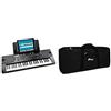 RockJam 49 Tasto Della Tastiera Di Pianoforte Con Supporto Foglio Di Musica Per Pianoforte Nota Potere Adesivo Di Alimentazione & Tiger 25-49 Borsa Per Tastiera, Tasti Con Cinghie, 720X280X75Mm