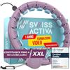 Swiss Activa+ S2 XXL Smart Hula Hoop con palla di peso - fino a 165 cm, ha 34 maglie per taglie forti XXL - non cade - cerchio di perdita di peso per le donne - Smart Fitness Hula Hoop con peso