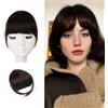 BARSDAR Frangia Clip Capelli Veri, 100% Naturali Frangetta Air Bangs French Bangs Frangia Extension Clip Capelli Veri Cura Capelli Donna lavabile/tingibile