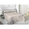 VIALMAN Copriletto Sofia 20 letto singolo | fiori trapunta copriletto | trapunta dimensioni 180 x 270 cm | copriletto copriletto e copridivano beige