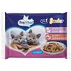 Prevital Multipack per Gatti Junior con Agnello, Tacchino e Salmone e Trota da 4 bst x 100 gr