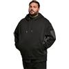 Urban Classics Felpa con Cappuccio Militare Bomber, Nero, M Uomo
