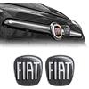 Fiat 14186B-2pz Adesivo 3D Ricambio Logo Nero per 500L, 2 Pezzi, Anteriore e Posteriore
