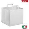 Buste di carta personalizzati Buste take away di carta con maniglia piatta personalizzate personalizzate o neutre