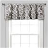 Lush Decor Riley - Mantovana per finestra, con dettagli a fiocco fatti a mano, elegante pannello singolo filtrante per la luce, 137,2 x 45,7 cm (larghezza x lunghezza), grigio chiaro