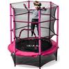 ATAA Trampolino per bambini ATAA 140 - Rosa - Trampolino per bambini e ragazze, con rete di sicurezza, ideale per interni ed esterni