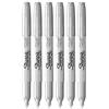 Sharpie Pennarelli indelebili metallizzati, punta fine, argento, confezione da 6