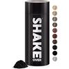 shake over fibre capillari ispessimento per capelli con fibre arricchite di zinco, densificante, volume capelli, Made in Europe (30 g, NERO)