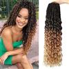 FANWYFYU 24 Pollice Profondo Faux Locs Morbidi Locs Crochet Capelli 6 Pacchi Pre Looped Curly Wavy Goddess Locs Trecce per le Donne (1B/27)