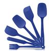 Easyavant Spatola Silicone per Cucina e Impasti 6 Pezzi - Set Utensili Cucina Resistenti al Calore - Utensili da Cucina Antigraffio con Anima in Acciaio Certificati LFGB di Easyavant (Blu)
