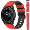 Generic Cinturino per Samsung Galaxy Watch 4 40mm/44mm, 20mm Cinturino di Ricambio in Silicone per Samsung Galaxy Watch 4 Classic 42mm/46mm (Rosso Nero)