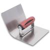 Marshalltown Frattazzo rotondo Marshalltown piegato verso l'esterno, manico Durasoft, R 38 mm, acciaio inox, dimensioni: 114x152 mm