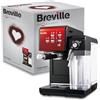 Breville Macchina per caffè ed espresso PrimaLatte II | Pompa italiana con 19 bar | adatta per caffè in polvere o cialde | Montalatte automatico integrato | Nero / rosso | VFC109X-01