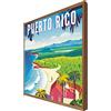 CCRETROILUMINADOS Poster Vintage Retroilluminato Porto Rico: Serie Viaggiatore
