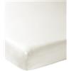 Meyco Home Basic Jersey Uni lenzuolo matrimoniale (lenzuolo con qualità jersey morbido, in 100% cotone, dimensioni: 140 x 200 cm), bianco caldo