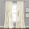 Lush Decor Serena Window Panel for Living, Dining Room, Bedroom (Single Curtain), Ivory Tenda, Poliestere, Avorio, W 54 x L 84 (1 Panels)