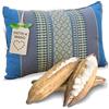 livasia Cuscino per Sofa - 22x33x13cm - Cuscino per Il Collo, Cuscino per Divano, Cuscino da Viaggio con kapok, bracciolo per mobili in Pallet, Giardino Balcone, Fatto a Mano (Azzurro)
