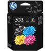 HP Confezione da 2 cartucce di inchiostro nero/in tricromia originali 303