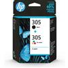 HP 305 2-Pack Tri-color/Black Original Ink Cartridge cartuccia d'inchi
