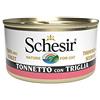 Schesir, Cibo Umido per Gatti Adulti al Gusto Tonnetto con Triglia, Filetti in Morbida Gelatina - Totale 2,04 kg (24 Lattine da 85 gr)
