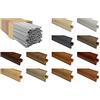 LEMAL, battiscopa in PVC con passacavi da 65 x 23 mm (20 metri, 8651, effetto legno di rovere), modanature a listello per tappeti
