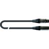QUIK LOK - JUST/MF-1 SL Cavo Microfonico JUST, XLR Maschio/XLR Femmina, Connettori SL Silver, Colore Nero, Lunghezza 1 mt