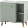 Schildmeyer Bjarne - Mobile base lavabo, materiale a base di legno, verde pistacchio, 60,2 x 33 x 59,3 cm