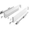 GTV Guide per cassetti AXIS Pro, estraibili per cassetti con estrazione, colore bianco, portata fino a 40 kg, sistema push to open, accesso libero, larghezza: 400 mm, altezza: 120 mm