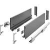 GTV Guide per cassetti AXIS Pro, estraibili per cassetti con estrazione, colore antracite, portata fino a 40 kg, sistema push to open, accesso libero, larghezza: 450 mm, altezza: 168 mm