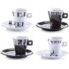 Zeller 26540 Set Tazzine da caffè Coffee Style, Porcellana, Multicolore, 0.1x6x6.3 cm, 8 unità