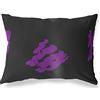 BonaMaison Viola-Nero Fodera per Cuscino Cotone e Copricuscini Federa per Divano Casa Soggiorno Camera da Letto Decorazione Interni ed Esterni, 35x50 Cm - Progettata e Prodotta in Turchia