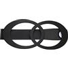 GARDINIA Fermatenda Infinity con Calamita, per Raccogliere Tende e Tessuti, 13,5 x 5,5 cm, Metallo, Nero